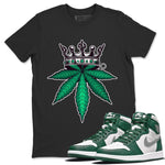 Jordan 1 Gorge Green Sneaker Match Tees Weed Crown Sneaker Tees Jordan 1 Gorge Green Sneaker Release Tees Unisex Shirts