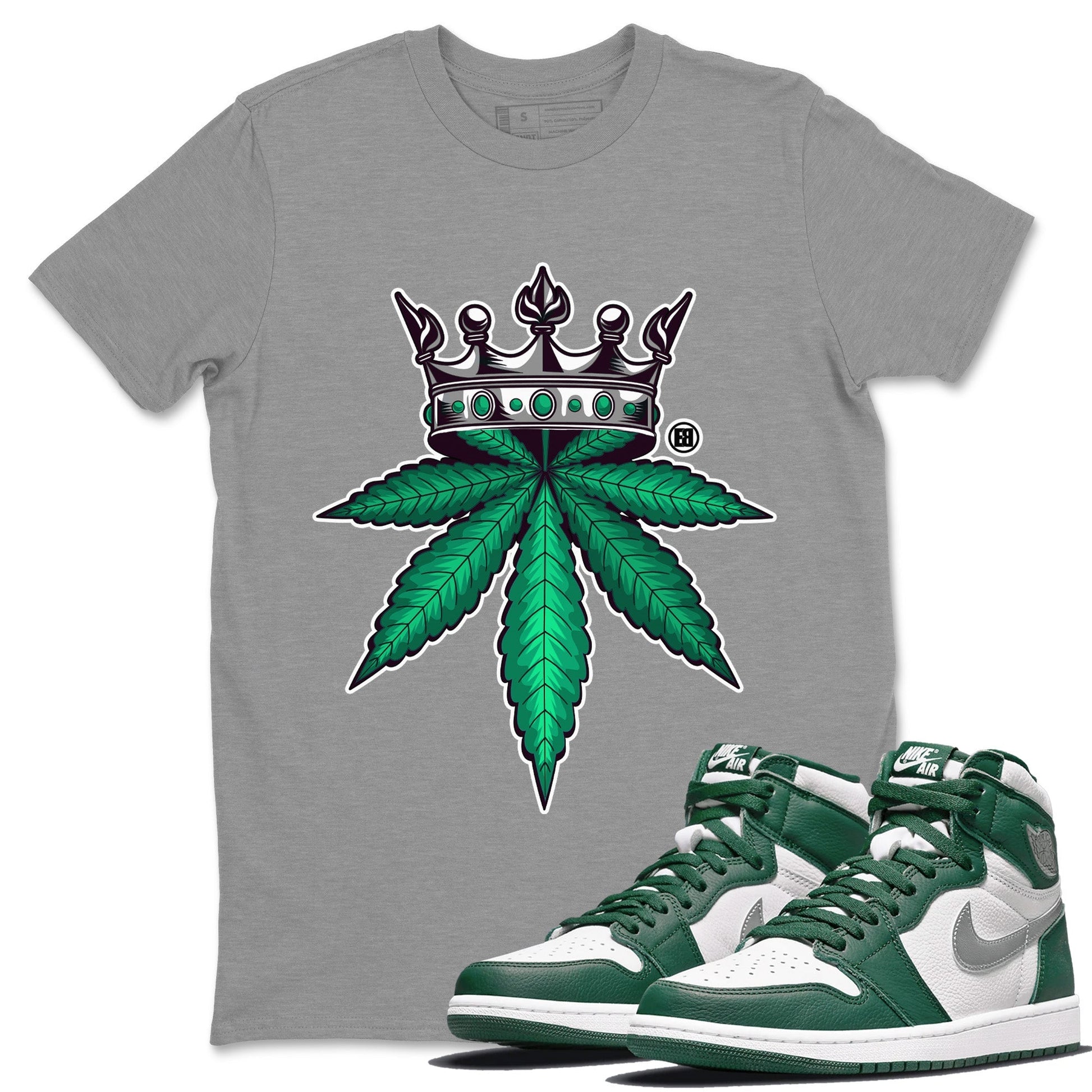 Jordan 1 Gorge Green Sneaker Match Tees Weed Crown Sneaker Tees Jordan 1 Gorge Green Sneaker Release Tees Unisex Shirts