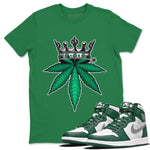 Jordan 1 Gorge Green Sneaker Match Tees Weed Crown Sneaker Tees Jordan 1 Gorge Green Sneaker Release Tees Unisex Shirts