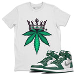 Jordan 1 Gorge Green Sneaker Match Tees Weed Crown Sneaker Tees Jordan 1 Gorge Green Sneaker Release Tees Unisex Shirts