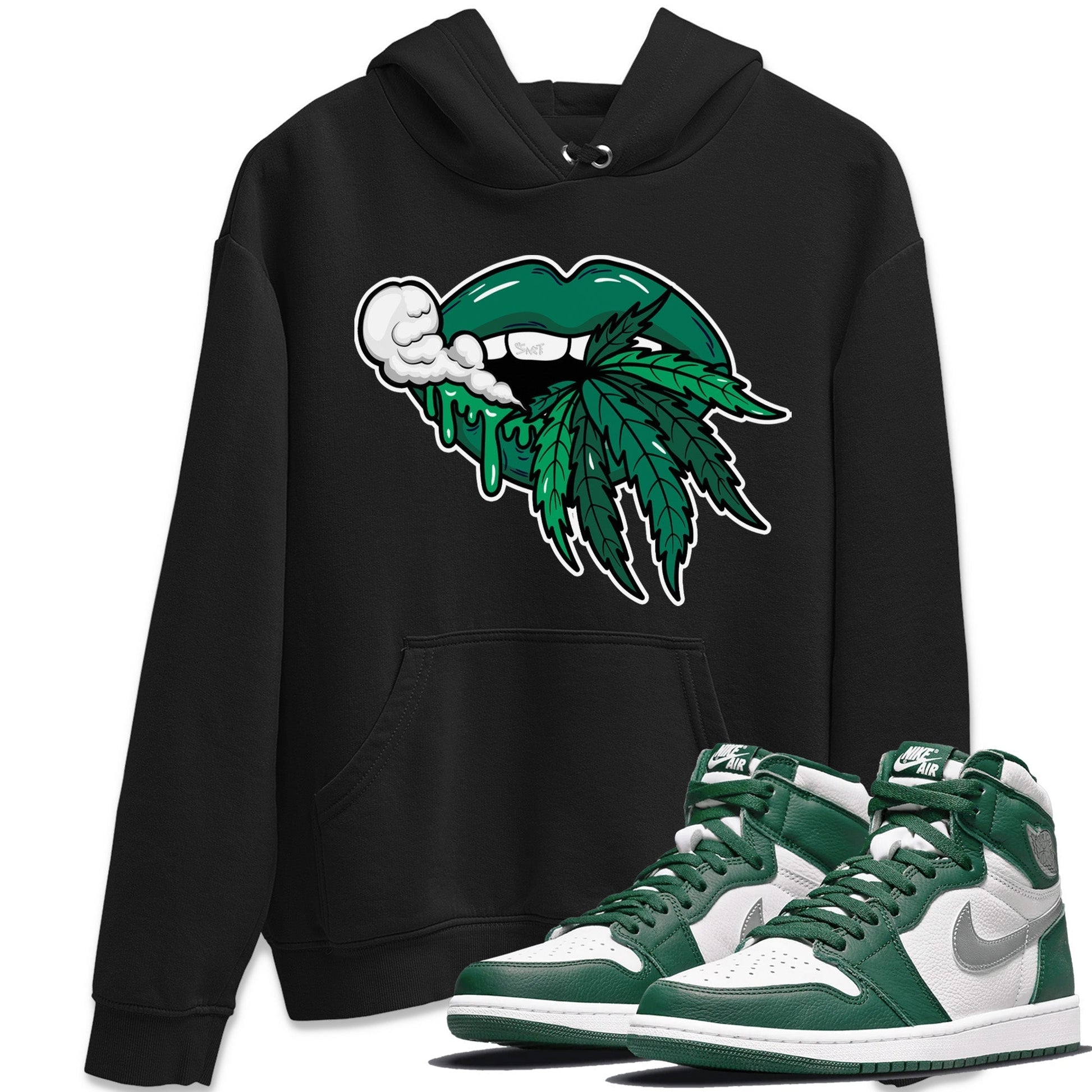 Jordan 1 Gorge Green Sneaker Match Tees Weed Lips Sneaker Tees Jordan 1 Gorge Green Sneaker Release Tees Unisex Shirts