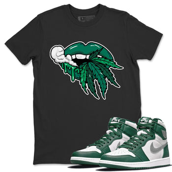 Jordan 1 Gorge Green Sneaker Match Tees Weed Lips Sneaker Tees Jordan 1 Gorge Green Sneaker Release Tees Unisex Shirts