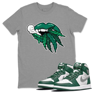 Jordan 1 Gorge Green Sneaker Match Tees Weed Lips Sneaker Tees Jordan 1 Gorge Green Sneaker Release Tees Unisex Shirts