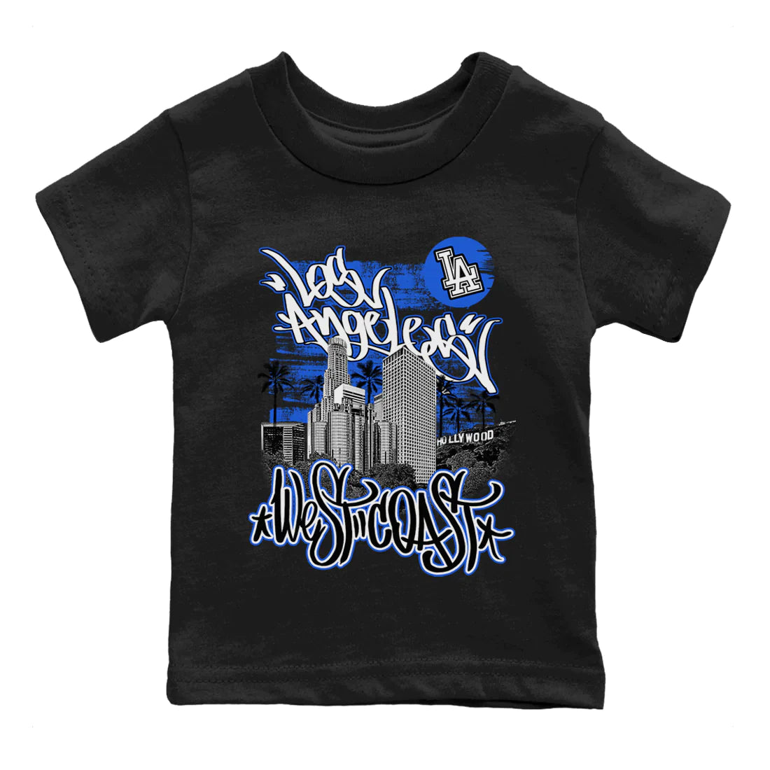 Jordan 1 True Blue Sneaker Match Tees West Coast Sneaker Tees Jordan 1 True Blue Sneaker Release Tees Kids Shirts