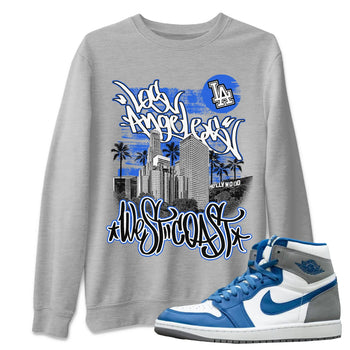 Jordan 1 True Blue Sneaker Match Tees West Coast Sneaker Tees Jordan 1 True Blue Sneaker Release Tees Unisex Shirts