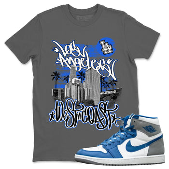 Jordan 1 True Blue Sneaker Match Tees West Coast Sneaker Tees Jordan 1 True Blue Sneaker Release Tees Unisex Shirts