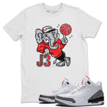 Jordan 3 White Cement Sneaker Match Tees AJ3 Elephant Sneaker Tees Jordan 3 White Cement Sneaker Release Tees Unisex Shirts