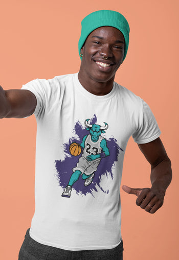 Jordan 5 Purple Grape Sneaker Match Tees Bull Figure Sneaker Tees Jordan 5 Purple Grape Sneaker Release Tees Unisex Shirts