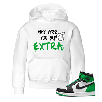 Air Jordan 1 Celtics Sneaker Match Tees Why Are You So Extra Sneaker Tees Air Jordan 1 Retro Celtics Sneaker Release Tees Kids Shirts White 1