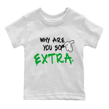 Air Jordan 1 Celtics Sneaker Match Tees Why Are You So Extra Sneaker Tees Air Jordan 1 Retro Celtics Sneaker Release Tees Kids Shirts White 2