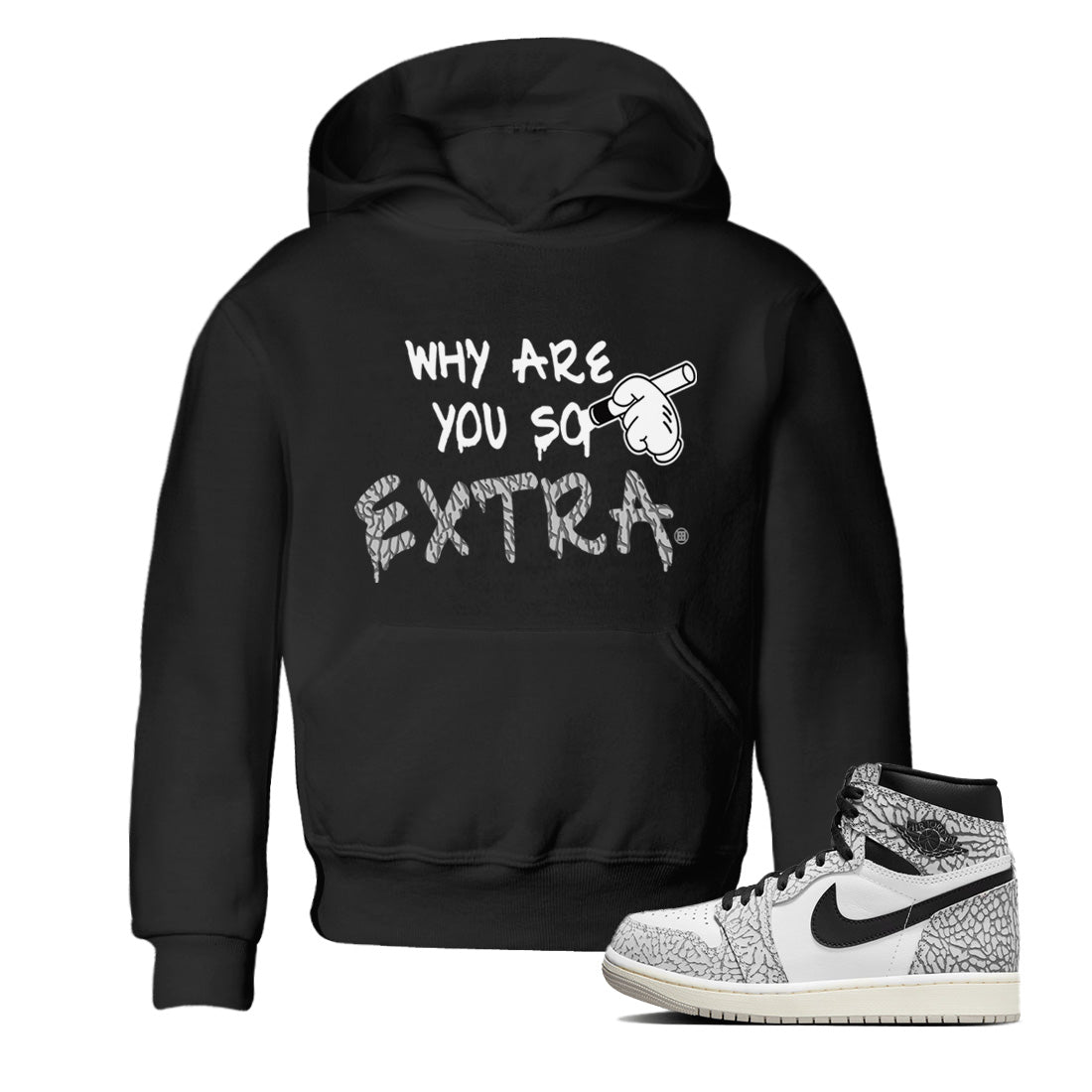 Jordan 1 White Cement Sneaker Match Tees Why Are You So Extra Sneaker Tees Jordan 1 White Cement Sneaker Release Tees Kids Shirts