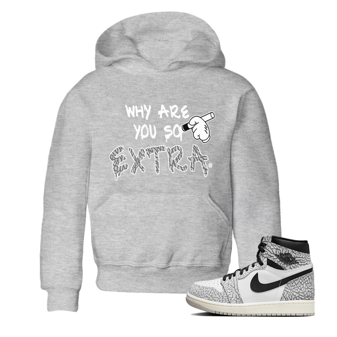 Jordan 1 White Cement Sneaker Match Tees Why Are You So Extra Sneaker Tees Jordan 1 White Cement Sneaker Release Tees Kids Shirts