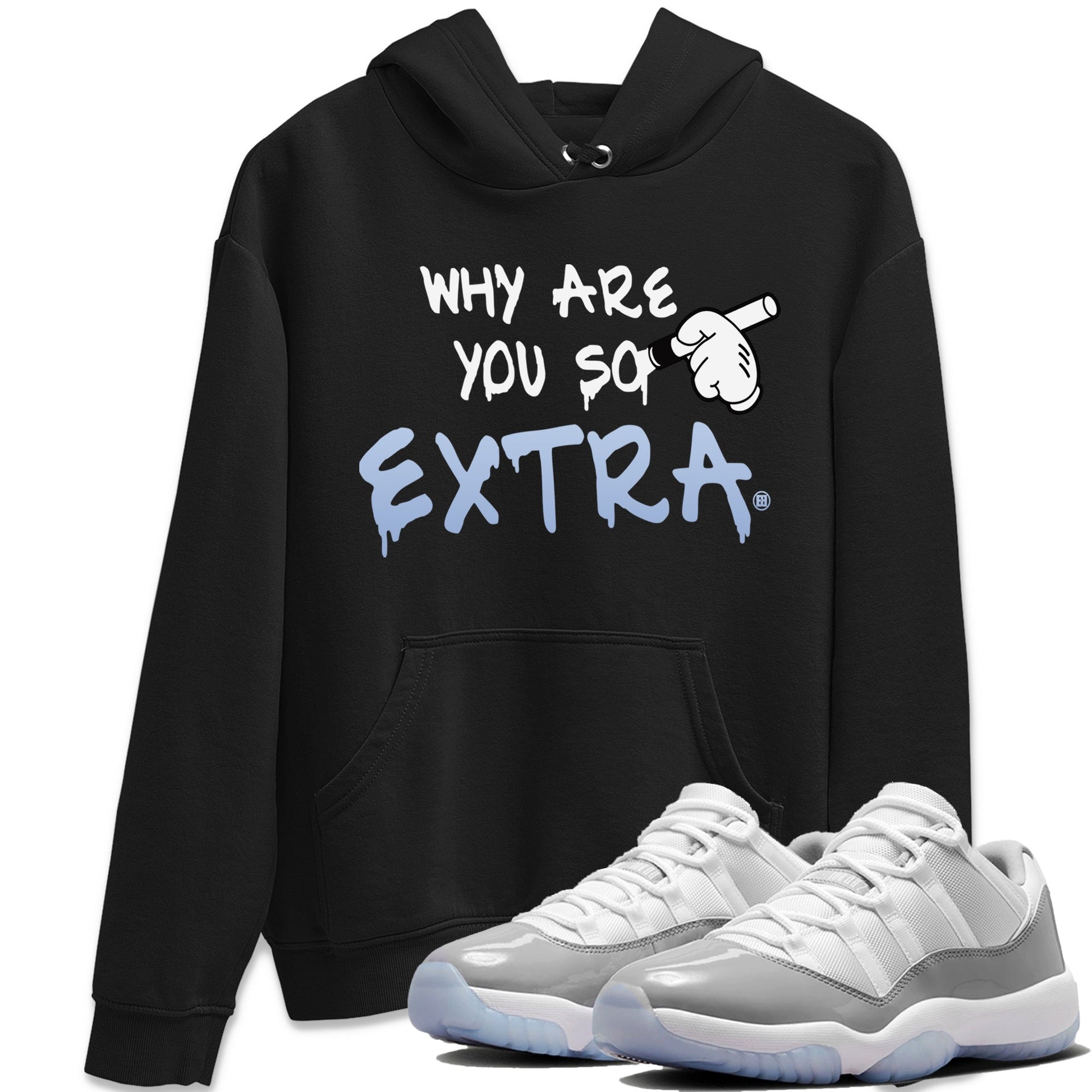 Air Jordan 11 White Cement Sneaker Match Tees Why Are You So Extra Sneaker Tees Jordan 11 Retro White Cement Sneaker Release Tees Unisex Shirts Black 1