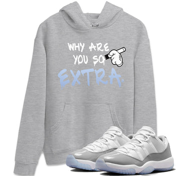 Air Jordan 11 White Cement Sneaker Match Tees Why Are You So Extra Sneaker Tees Jordan 11 Retro White Cement Sneaker Release Tees Unisex Shirts Heather Grey 1