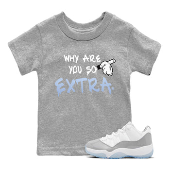 Air Jordan 11 White Cement Why Are You So Extra Baby and Kids Sneaker Tees Jordan 11 Retro White Cement Kids Sneaker Tees Size Chart