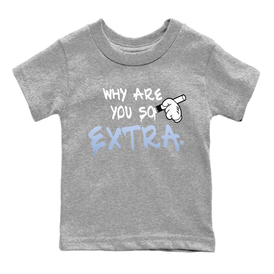 Air Jordan 11 White Cement Sneaker Match Tees Why Are You So Extra Sneaker Tees Jordan 11 Retro White Cement Sneaker Release Tees Kids Shirts Heather Grey 2