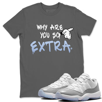 Air Jordan 11 White Cement Why Are You So Extra Crew Neck Sneaker Tees Jordan 11 Retro White Cement Sneaker T-Shirts Washing and Care Tip