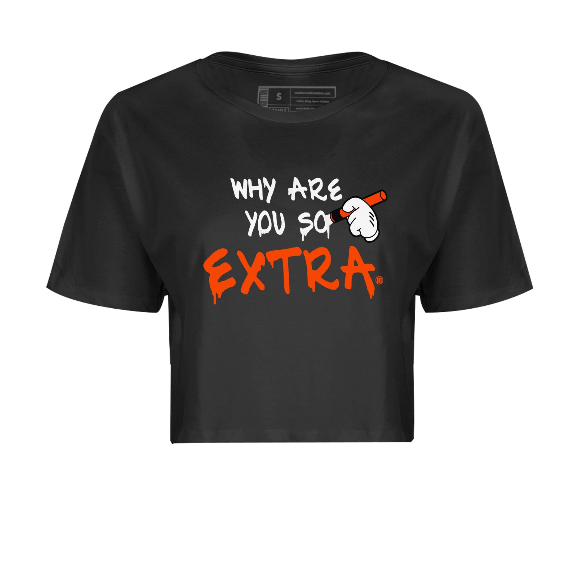Air Jordan 12 Brilliant Orange Sneaker Match Tees Why Are You So Extra Sneaker Tees 12s Brilliant Orange T-Shirt Women's Shirts Black 2