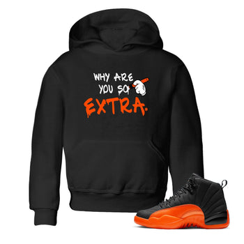 Air Jordan 12 Brilliant Orange Why Are You So Extra Baby and Kids Sneaker Tees Air Jordan 12 Brilliant Orange Kids Sneaker Tees Washing and Care Tip