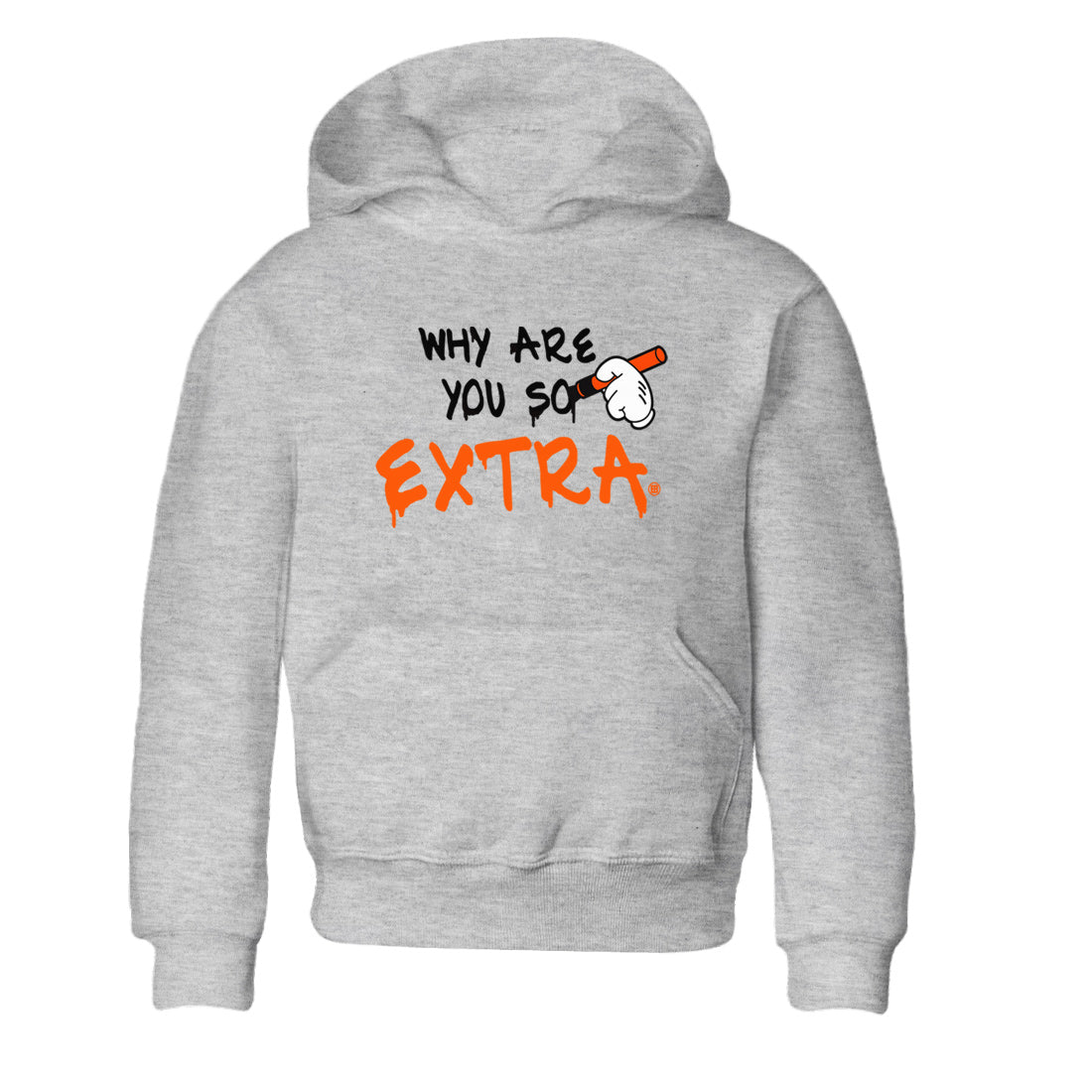 Air Jordan 12 Brilliant Orange Sneaker Match Tees Why Are You So Extra Sneaker Tees 12s Brilliant Orange T-Shirt Kids Shirts Heather Grey 2