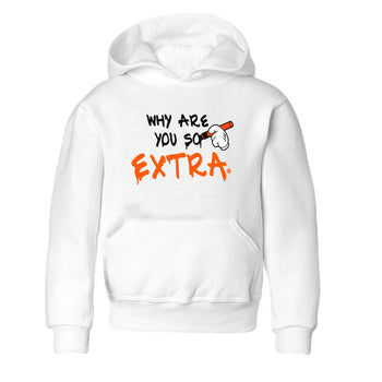 Air Jordan 12 Brilliant Orange Sneaker Match Tees Why Are You So Extra Sneaker Tees 12s Brilliant Orange T-Shirt Kids Shirts White 2