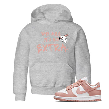 Dunks Low Rose Whisper shirt to match jordans Why Are You So Extra sneaker tees Dunk Rose Whisper SNRT Sneaker Release Tees Baby Toddler Heather Grey 1 T-Shirt
