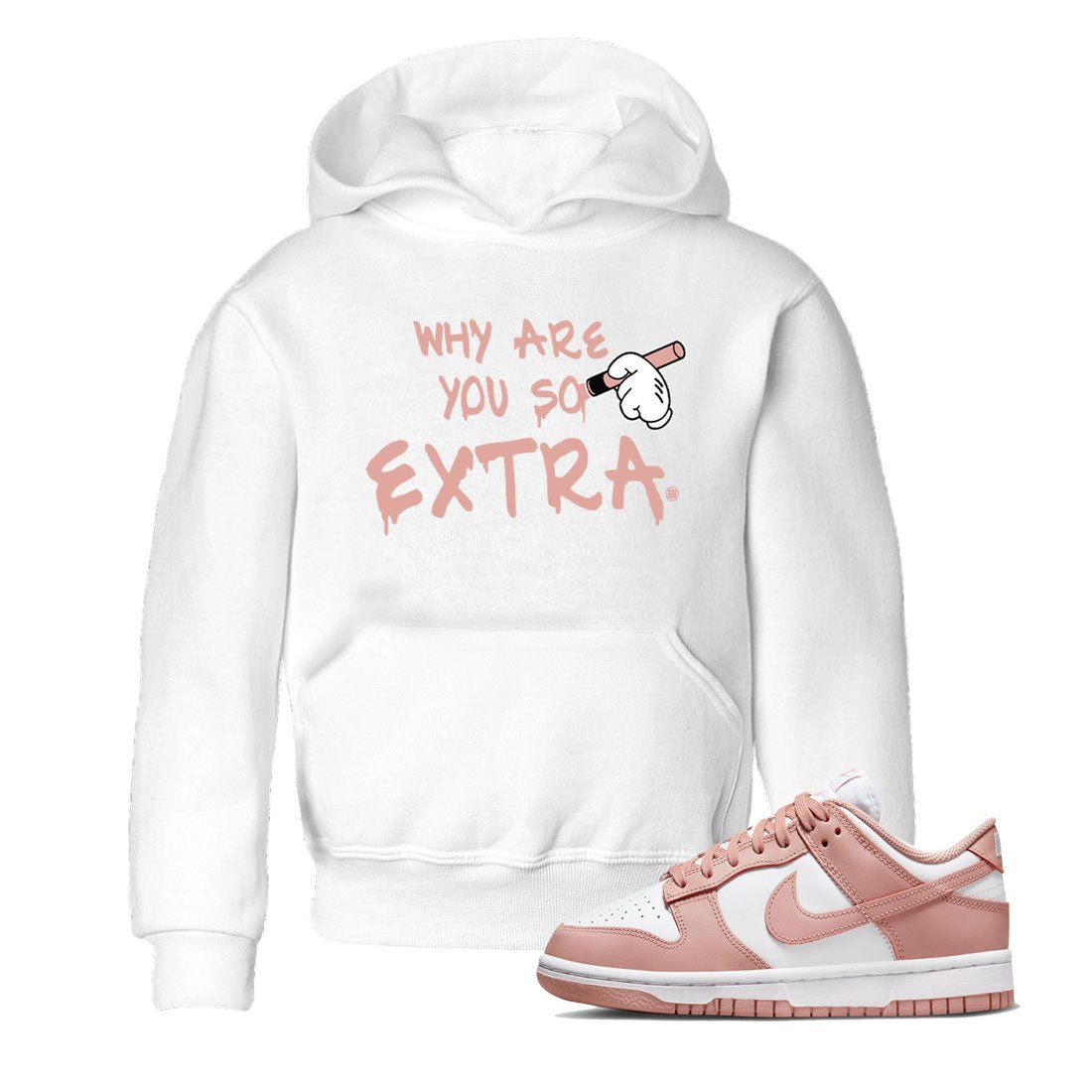 Dunks Low Rose Whisper shirt to match jordans Why Are You So Extra sneaker tees Dunk Rose Whisper SNRT Sneaker Release Tees Baby Toddler White 1 T-Shirt