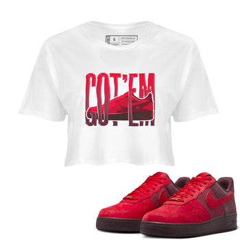 Air Force 1 Layers of Love shirt to match jordans Wiggling Gotem sneaker tees af1 Layers of Love SNRT Sneaker Release Tees White 1 crop length shirt