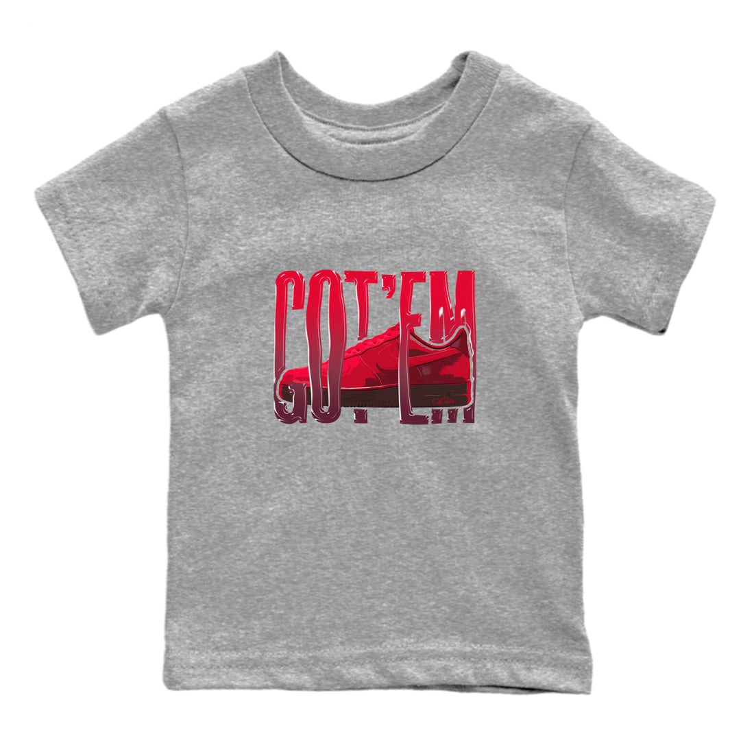 Air Force 1 Layers of Love shirt to match jordans Wiggling Gotem sneaker tees af1 Layers of Love SNRT sneaker release tees baby toddler Heather Grey 2 cotton Shirt
