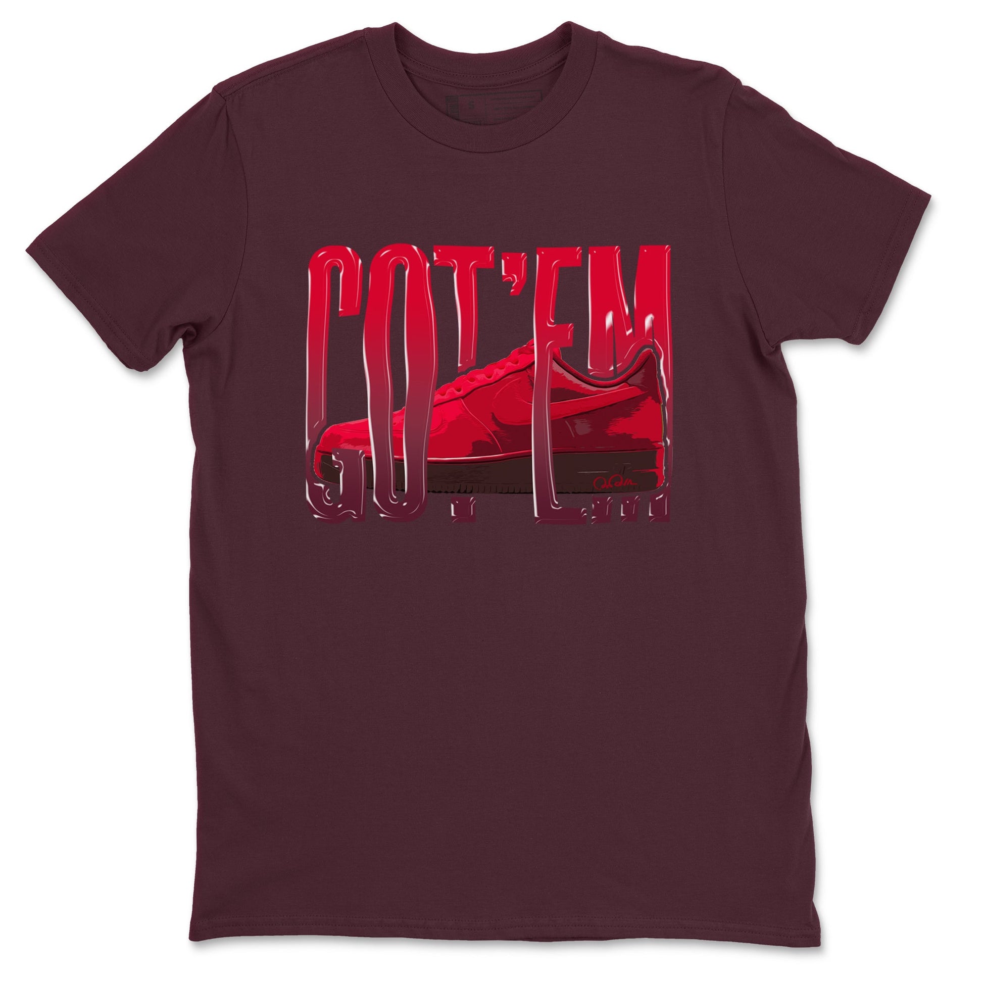 Air Force 1 Layers of Love shirt to match jordans Wiggling Gotem sneaker tees af1 Layers of Love SNRT Sneaker Release Tees unisex cotton Maroon 2 crew neck shirt