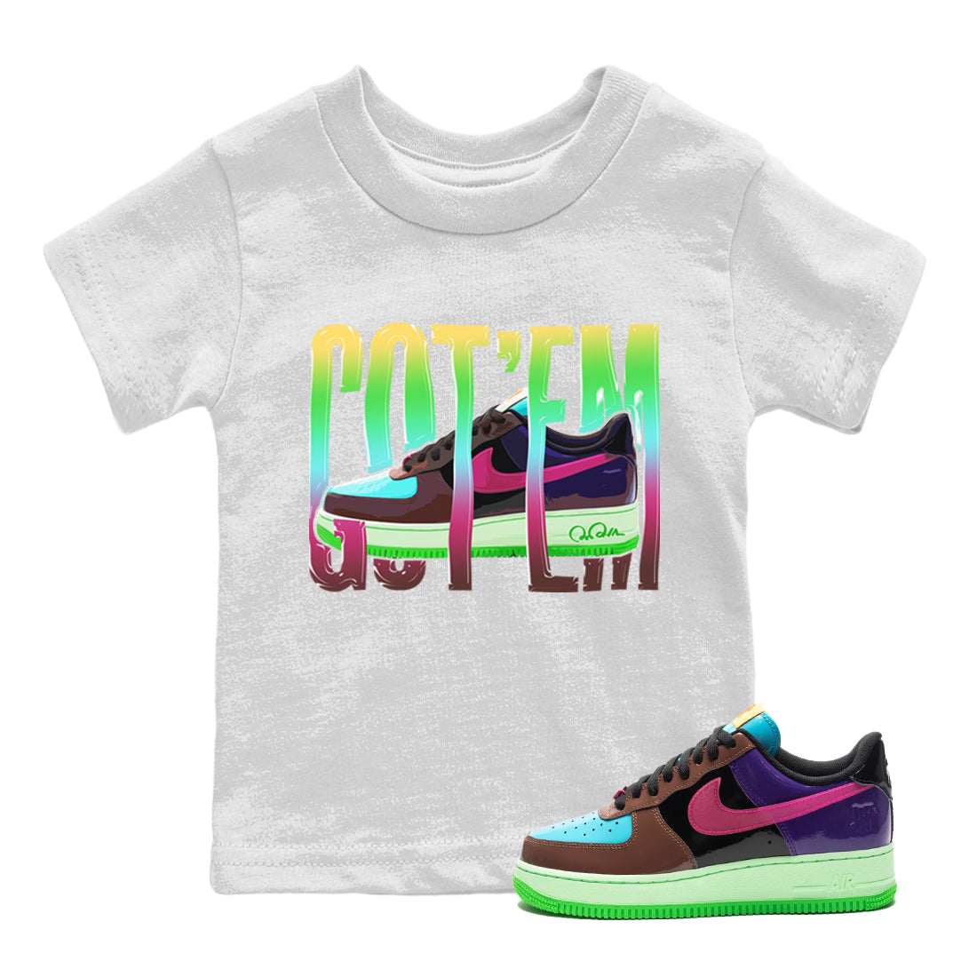 Air Force 1 Undefeated Fauna Brown Sneaker Match Tees Wiggling Gotem Sneaker Tees Air Force 1 Undefeated Fauna Brown Sneaker Release Tees Kids Shirts