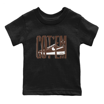 Air Force Low Chocolate shirt to match jordans Wiggling Gotem sneaker tees chocolate Nike Air Force Low Chocolate SNRT Sneaker Release Tees Baby Toddler Black 2 T-Shirt