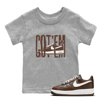 Air Force Low Chocolate shirt to match jordans Wiggling Gotem sneaker tees chocolate Nike Air Force Low Chocolate SNRT Sneaker Release Tees Baby Toddler Heather Grey 1 T-Shirt