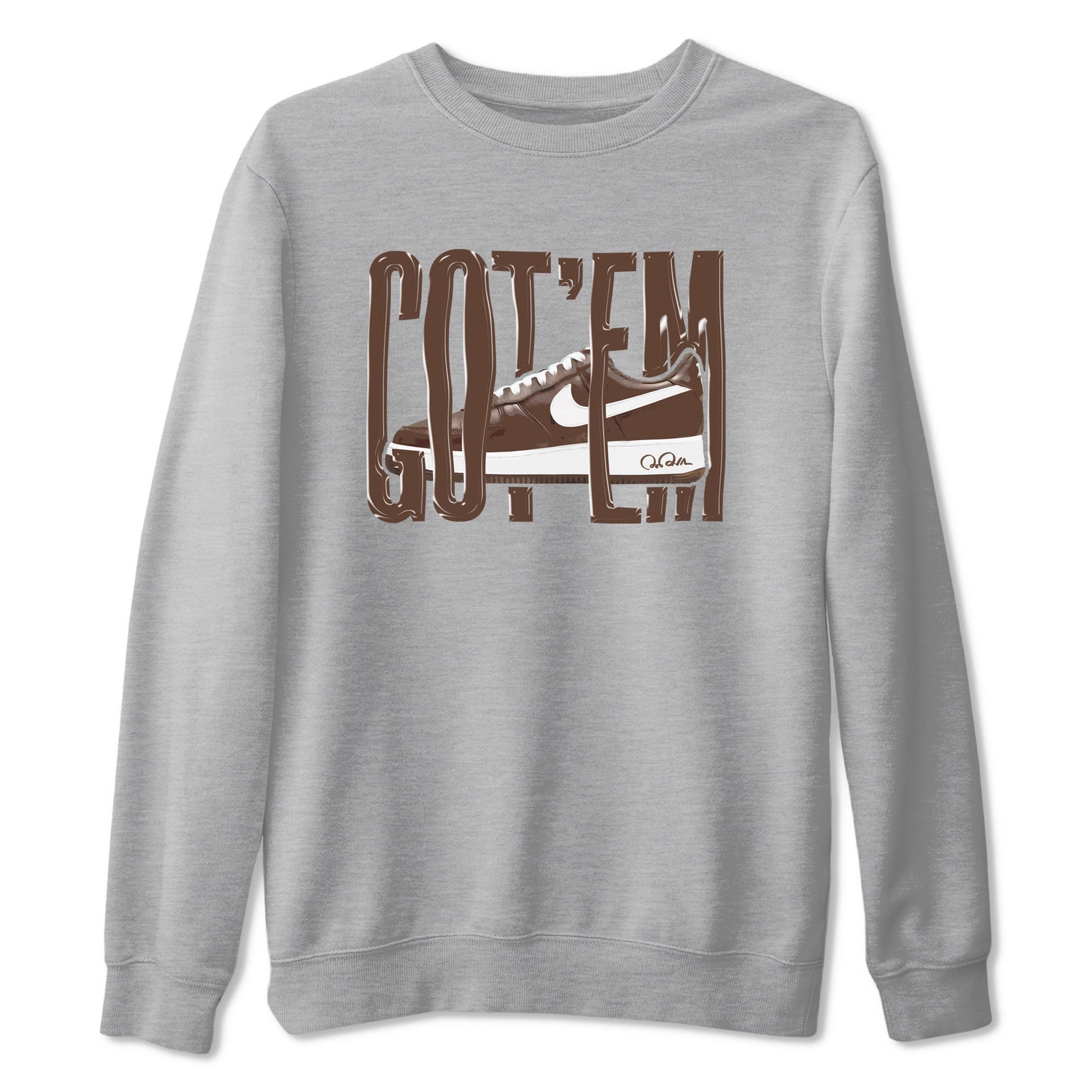 Air Force Low Chocolate shirt to match jordans Wiggling Gotem sneaker tees chocolate Nike Air Force Low Chocolate SNRT Sneaker Release Tees Unisex Heather Grey 2 T-Shirt
