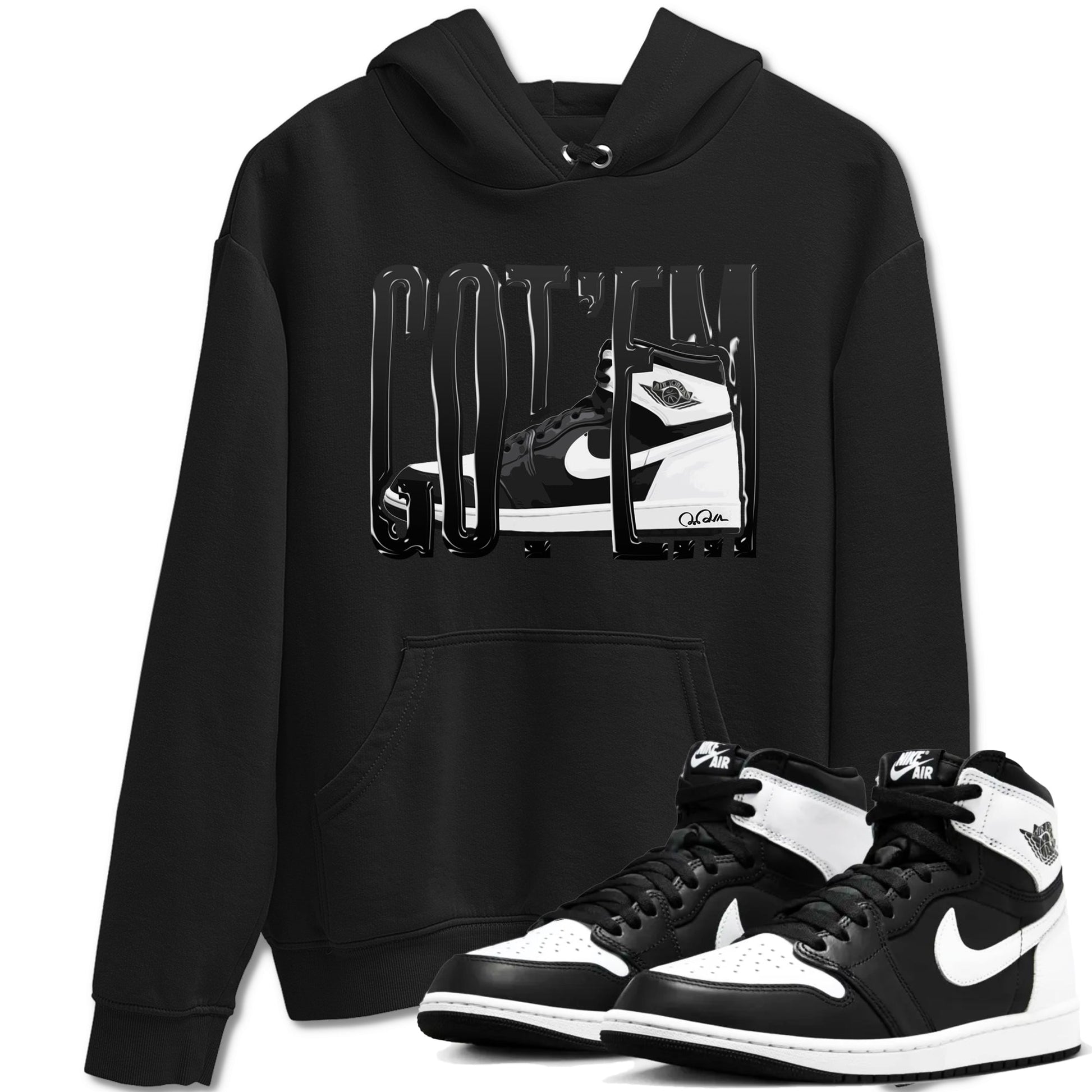 1s Black White shirt to match jordans Wiggling Gotem sneaker tees Air Jordan 1 High OG Black White SNRT Sneaker Release Tees unisex cotton Black 1 crew neck shirt