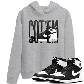 1s Black White shirt to match jordans Wiggling Gotem sneaker tees Air Jordan 1 High OG Black White SNRT Sneaker Release Tees unisex cotton Heather Grey 1 crew neck shirt