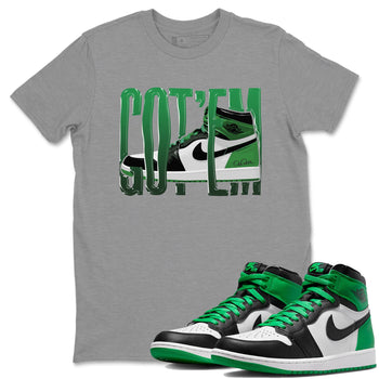 Air Jordan 1 Celtics Wiggling Gotem Crew Neck Sneaker Tees Air Jordan 1 Celtics Sneaker T-Shirts Size Chart