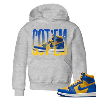 Jordan 1 Game Royal Varsity Maize Sneaker Match Tees Wiggling Gotem Sneaker Tees Jordan 1 Game Royal Varsity Maize Sneaker Release Tees Kids Shirts