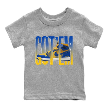 Jordan 1 Game Royal Varsity Maize Sneaker Match Tees Wiggling Gotem Sneaker Tees Jordan 1 Game Royal Varsity Maize Sneaker Release Tees Kids Shirts