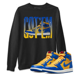 Jordan 1 Game Royal Varsity Maize Sneaker Match Tees Wiggling Gotem Sneaker Tees Jordan 1 Game Royal Varsity Maize Sneaker Release Tees Unisex Shirts