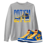 Jordan 1 Game Royal Varsity Maize Sneaker Match Tees Wiggling Gotem Sneaker Tees Jordan 1 Game Royal Varsity Maize Sneaker Release Tees Unisex Shirts