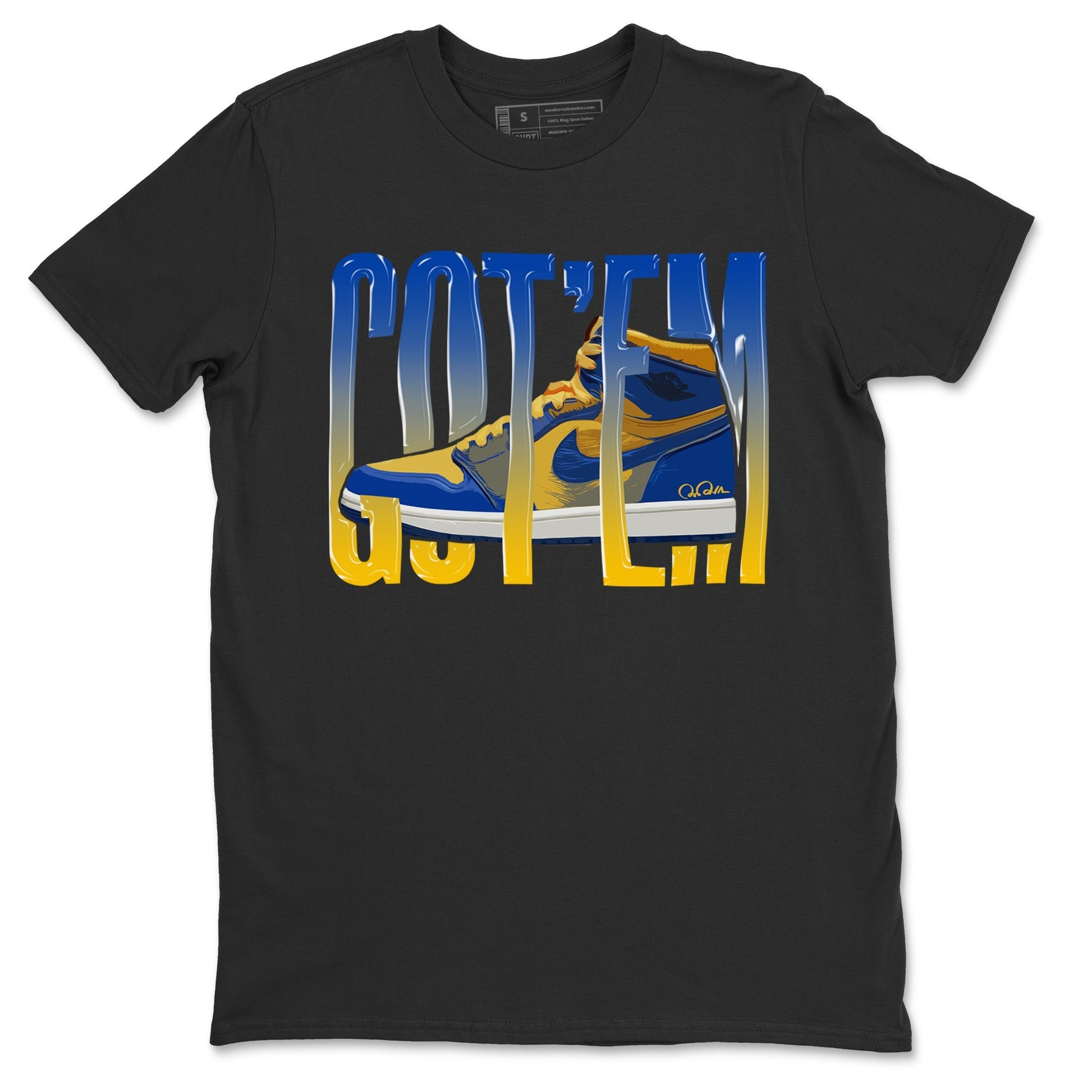 Jordan 1 Game Royal Varsity Maize Sneaker Match Tees Wiggling Gotem Sneaker Tees Jordan 1 Game Royal Varsity Maize Sneaker Release Tees Unisex Shirts