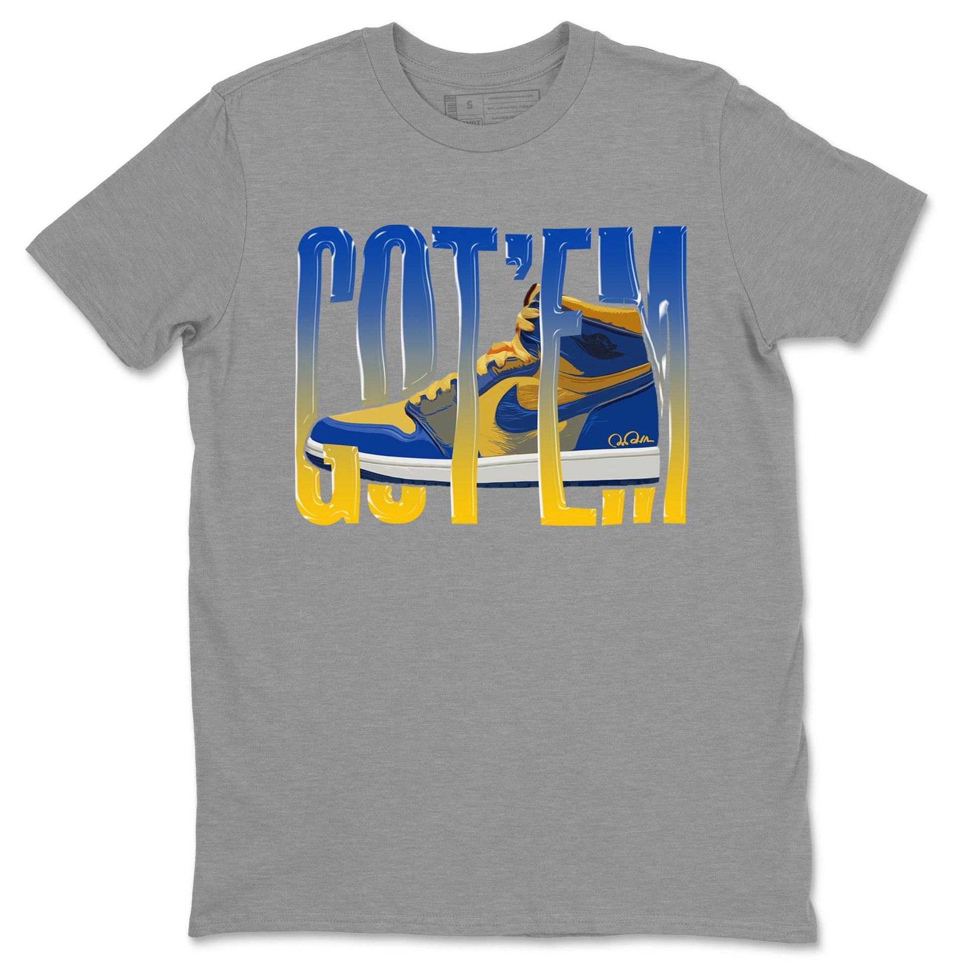 Jordan 1 Game Royal Varsity Maize Sneaker Match Tees Wiggling Gotem Sneaker Tees Jordan 1 Game Royal Varsity Maize Sneaker Release Tees Unisex Shirts