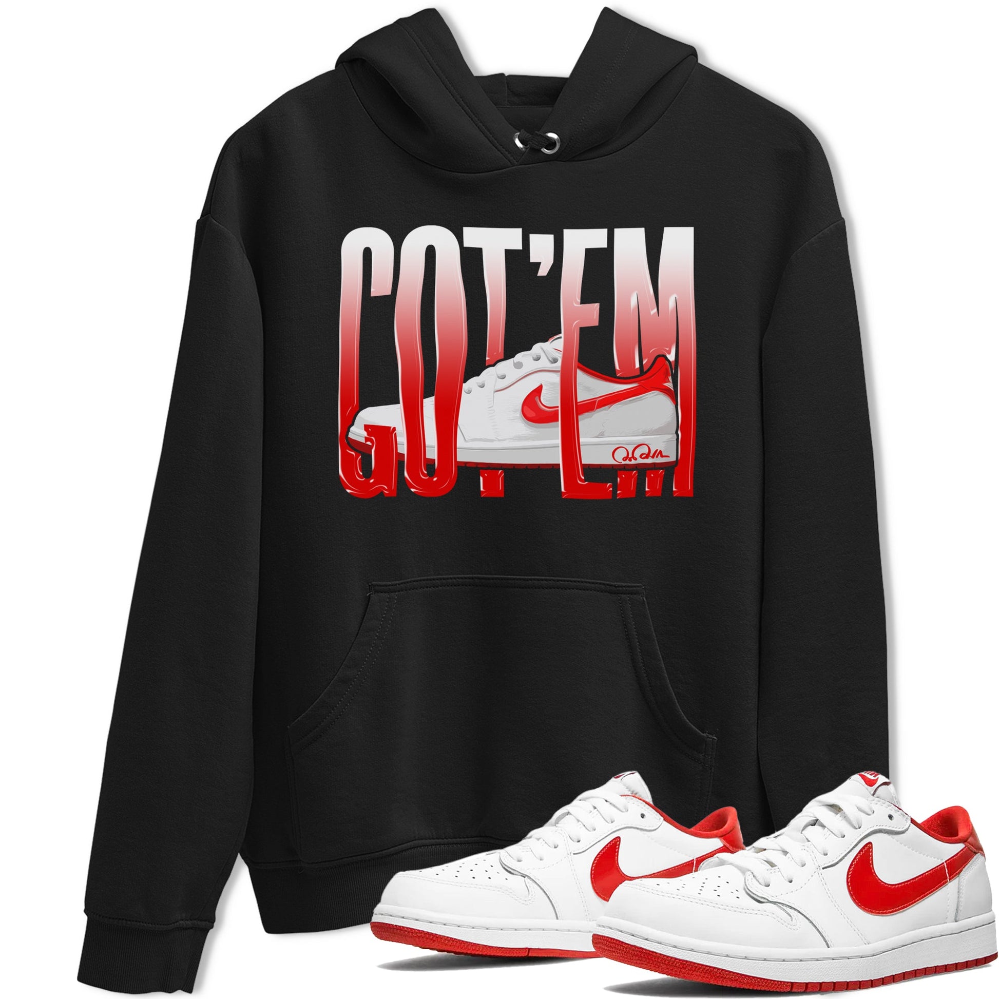Jordan 1 Low University Red shirt to match jordans Wiggling Gotem sneakertees AJ1 Low University Red SNRT Sneaker Release Tees Unisex Black 1 T-Shirt