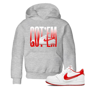 Jordan 1 Low University Red shirt to match jordans Wiggling Gotem sneakertees AJ1 Low University Red SNRT Sneaker Release Tees Baby Toddler Heather Grey 1 T-Shirt
