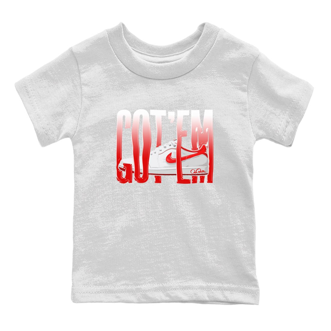 Jordan 1 Low University Red shirt to match jordans Wiggling Gotem sneakertees AJ1 Low University Red SNRT Sneaker Release Tees Baby Toddler White 2 T-Shirt