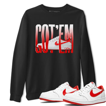 Jordan 1 Low University Red shirt to match jordans Wiggling Gotem sneakertees AJ1 Low University Red SNRT Sneaker Release Tees Unisex Black 1 T-Shirt