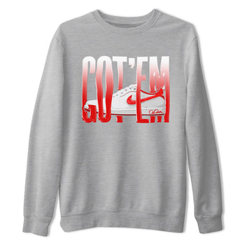 Jordan 1 Low University Red shirt to match jordans Wiggling Gotem sneakertees AJ1 Low University Red SNRT Sneaker Release Tees Unisex Heather Grey 2 T-Shirt