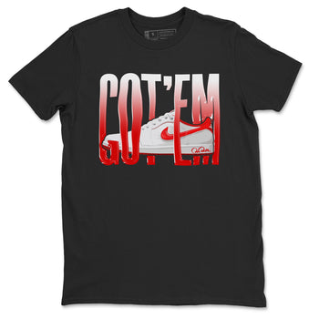 Jordan 1 Low University Red shirt to match jordans Wiggling Gotem sneakertees AJ1 Low University Red SNRT Sneaker Release Tees Unisex Black 2 T-Shirt