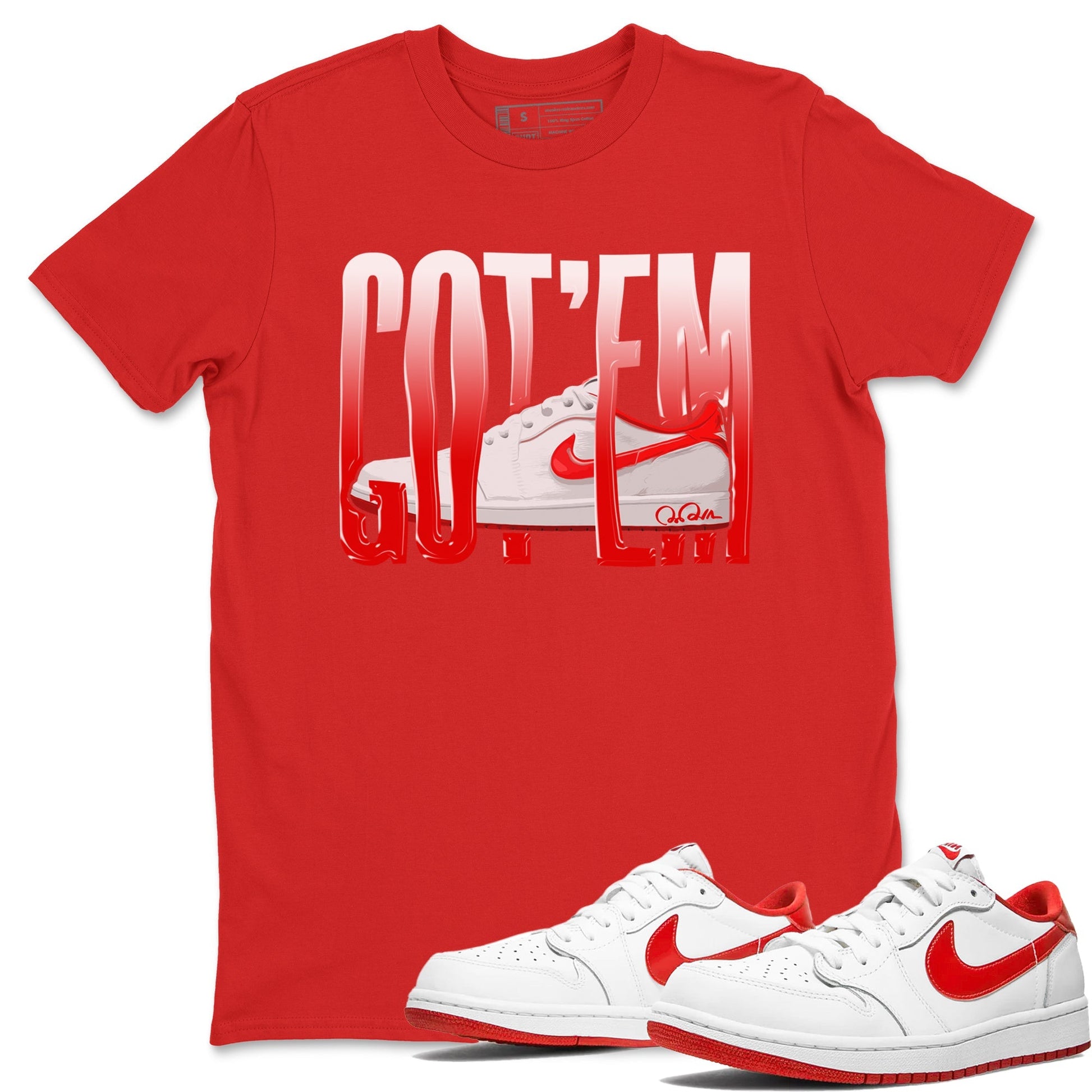 Wiggling Gotem SNRT Sneaker Tee - Air Jordan 1 University Red - SNRT Sneaker Tee